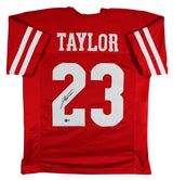 Wisconsin Jonathan Taylor Authentic Signed Red Pro Style Jersey Autographed BAS