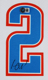 Thunder Shai Gilgeous-Alexander Signed White Nike Framed Jersey BAS #BS78062