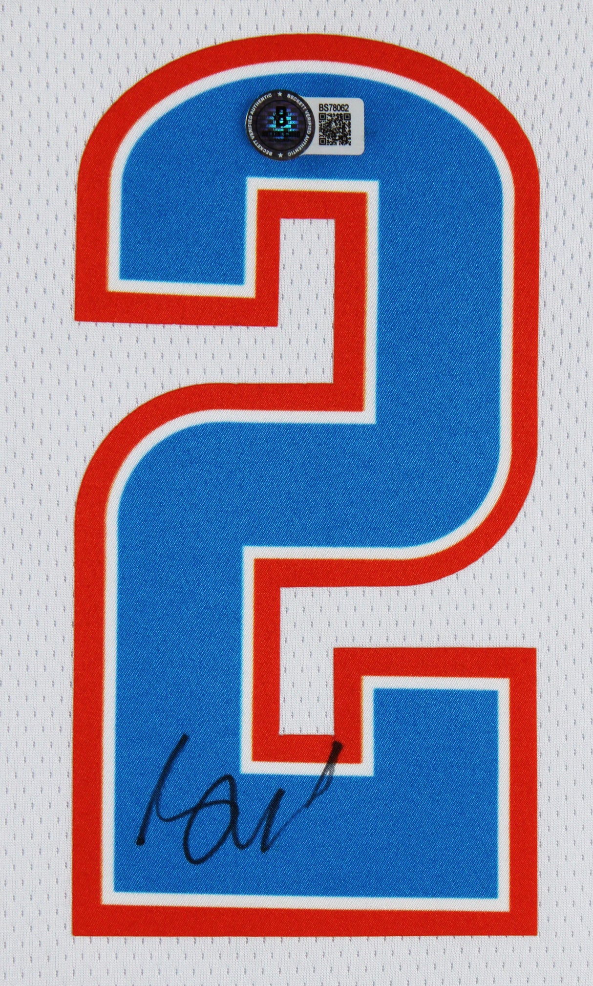 Thunder Shai Gilgeous-Alexander Signed White Nike Framed Jersey BAS #BS78062