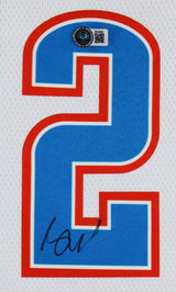 Thunder Shai Gilgeous-Alexander Signed White Nike Framed Jersey BAS #BS78062