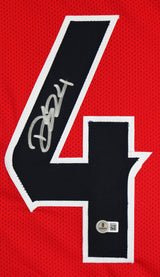 Derek Stingley Jr. Authentic Signed Red Pro Style Jersey BAS Witnessed