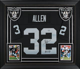 Raiders Marcus Allen "HOF 03" Signed Black Mitchell & Ness Framed Jersey Fanatic
