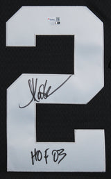 Raiders Marcus Allen "HOF 03" Signed Black Mitchell & Ness Framed Jersey Fanatic