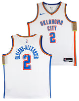 Thunder Shai Gilgeous-Alexander Signed White Nike Swingman Jersey BAS #BV56500