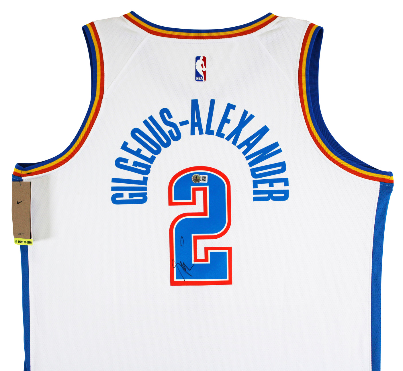 Thunder Shai Gilgeous-Alexander Signed White Nike Swingman Jersey BAS #BV56500