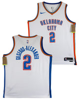 Thunder Shai Gilgeous-Alexander Signed White Nike Swingman Jersey BAS #BV56499