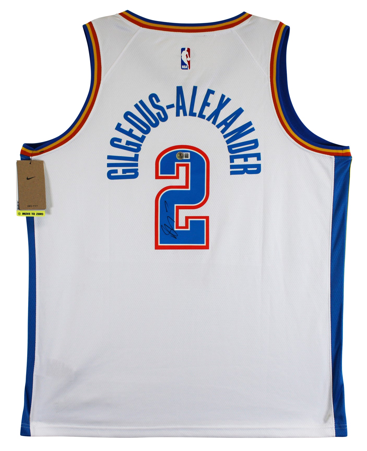 Thunder Shai Gilgeous-Alexander Signed White Nike Swingman Jersey BAS #BV56499