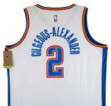 Thunder Shai Gilgeous-Alexander Signed White Nike Swingman Jersey BAS #BV56499
