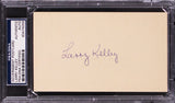 Larry Kelley Authentic Signed 3.25x5.5 Government Postcard Autographed PSA Slab