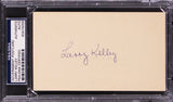Larry Kelley Authentic Signed 3.25x5.5 Government Postcard Autographed PSA Slab