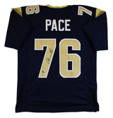 Orlando Pace Authentic Signed Navy Pro Style Jersey Autographed BAS