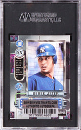 Yankees Derek Jeter Signed 1997 Skybox Metal Univ. #118 Graded A Card SGC Auth