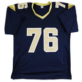Orlando Pace Authentic Signed Navy Pro Style Jersey Autographed BAS