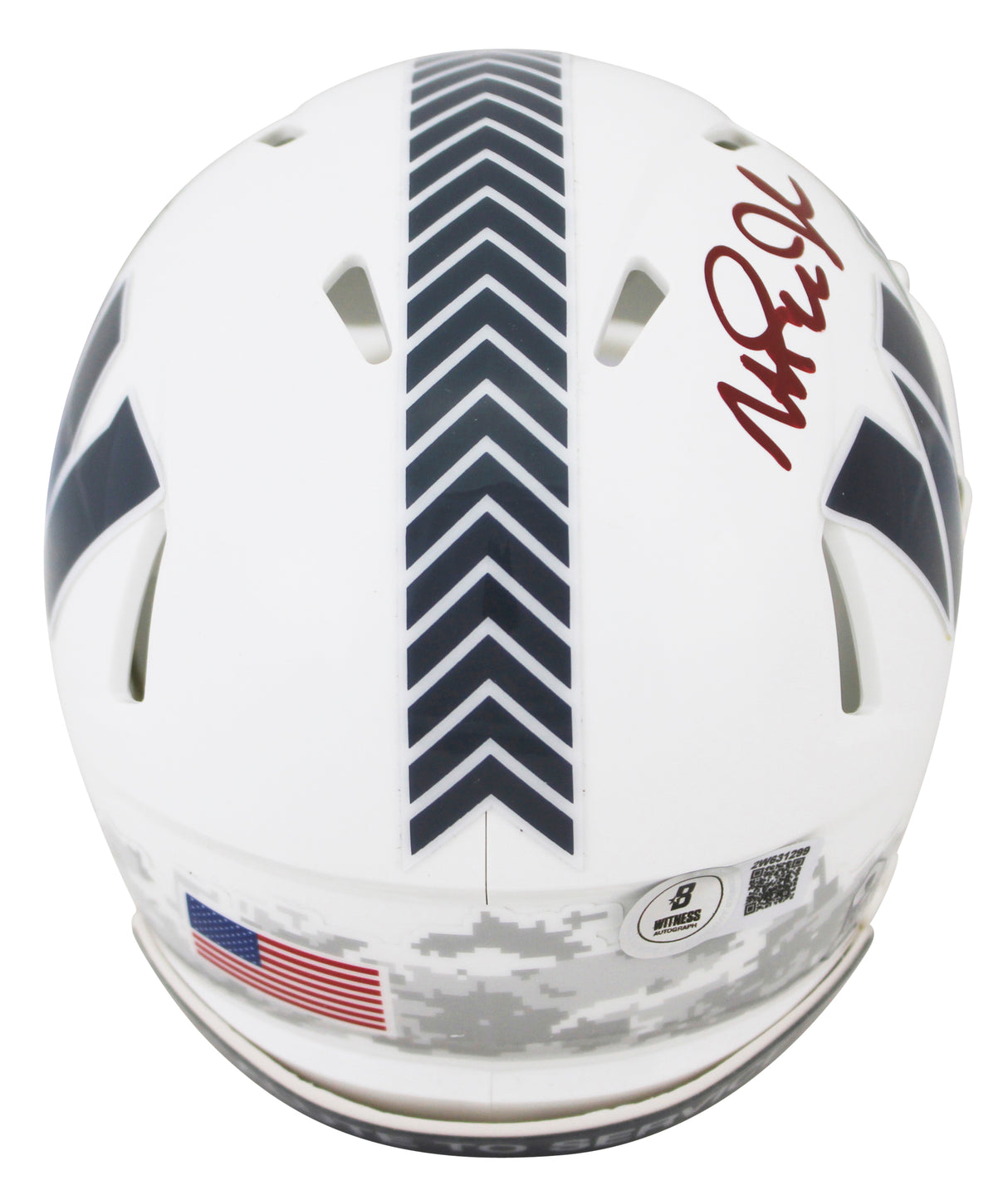 Commanders Magic Johnson Signed STS III Speed Mini Helmet w/ Maroon Sig BAS Wit