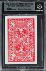 Matt Damon Rounders Authentic Signed 4 Of Clubs Playing Card Card BAS Slabbed