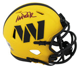 Commanders Magic Johnson Signed Rave Speed Mini Helmet W/ Case BAS Witnessed