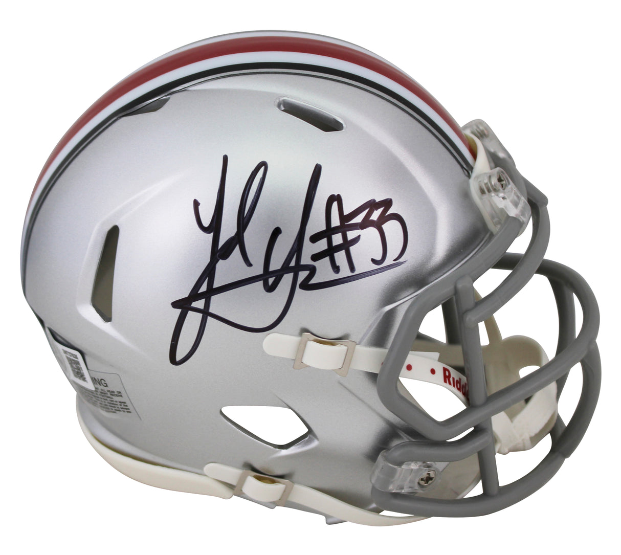 Ohio State Jack Sawyer Authentic Signed Speed Mini Helmet W/ Case BAS Witnessed