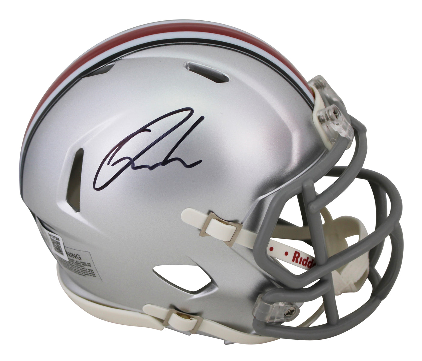 Ohio State Quinshon Judkins Signed Speed Mini Helmet W/ Case BAS Witnessed
