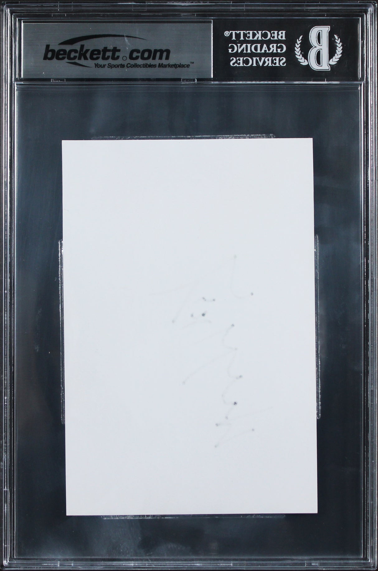 Oilers Wayne Gretzky Authentic Signed 4x6 Index Card Autographed BAS Slabbed 5