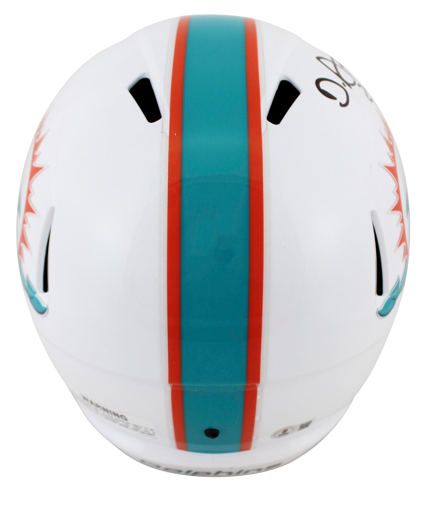 Dolphins De'Von Achane Signed Full Size Speed Rep Helmet W/ Case BAS Witnessed