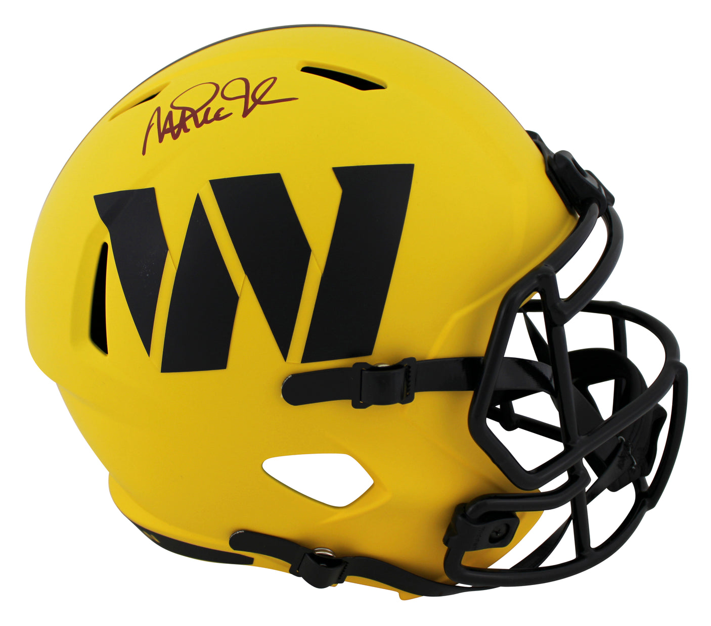 Commanders Magic Johnson Signed Rave Full Size Speed Rep Helmet BAS Witnessed