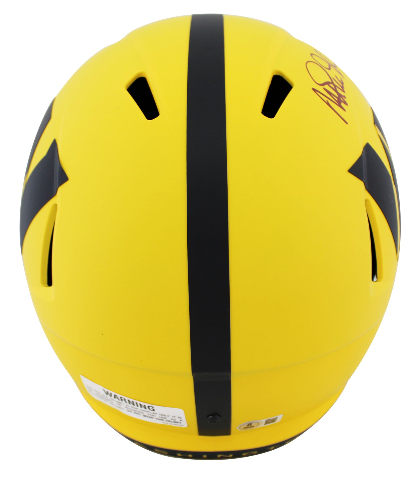 Commanders Magic Johnson Signed Rave Full Size Speed Rep Helmet BAS Witnessed