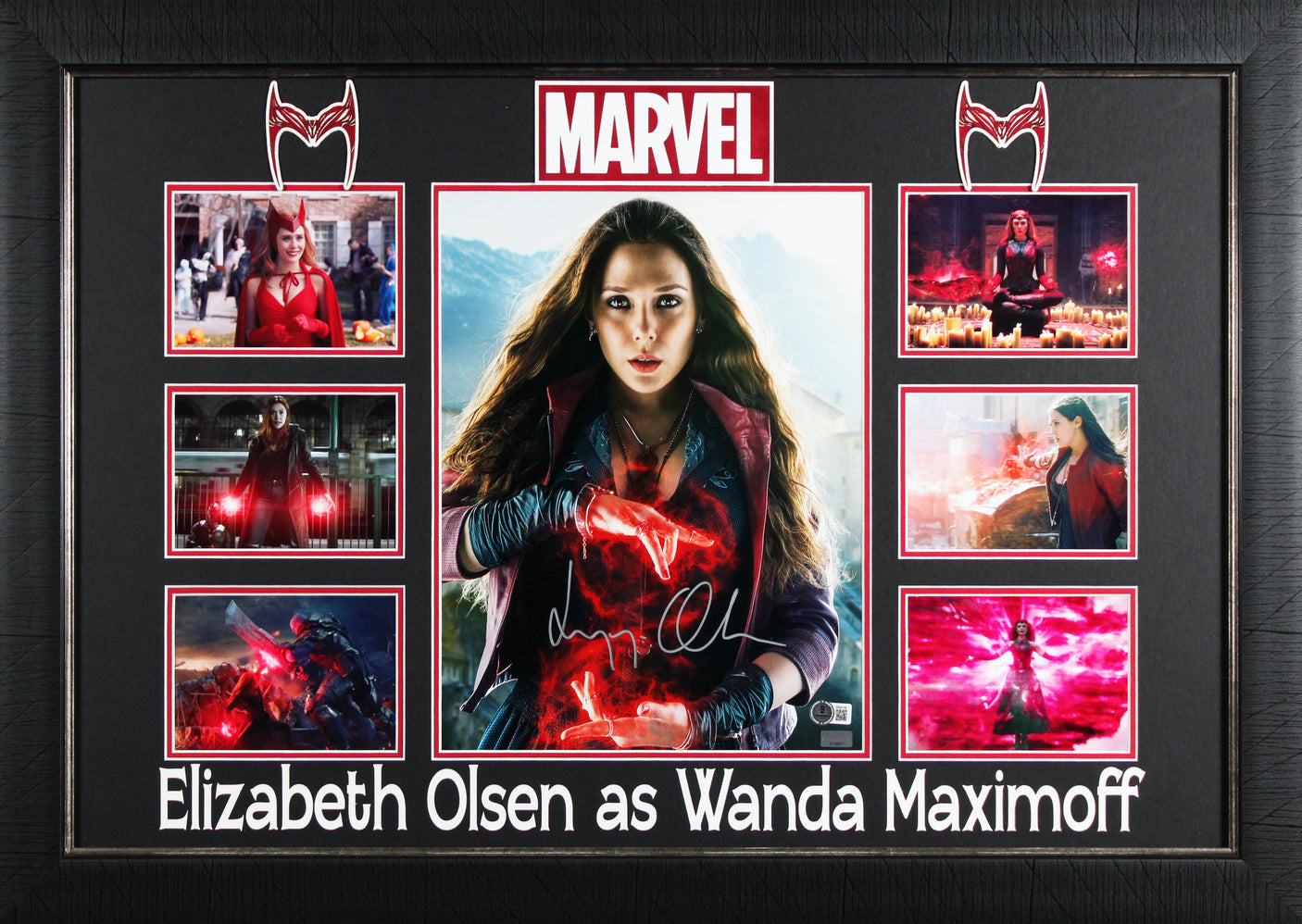 Elizabeth Olsen The Scarlet Witch Authentic Signed 11x14 Framed Photo BAS