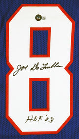 Joe DeLamielleure "HOF 03" Authentic Signed Blue Pro Style Jersey BAS Witnessed