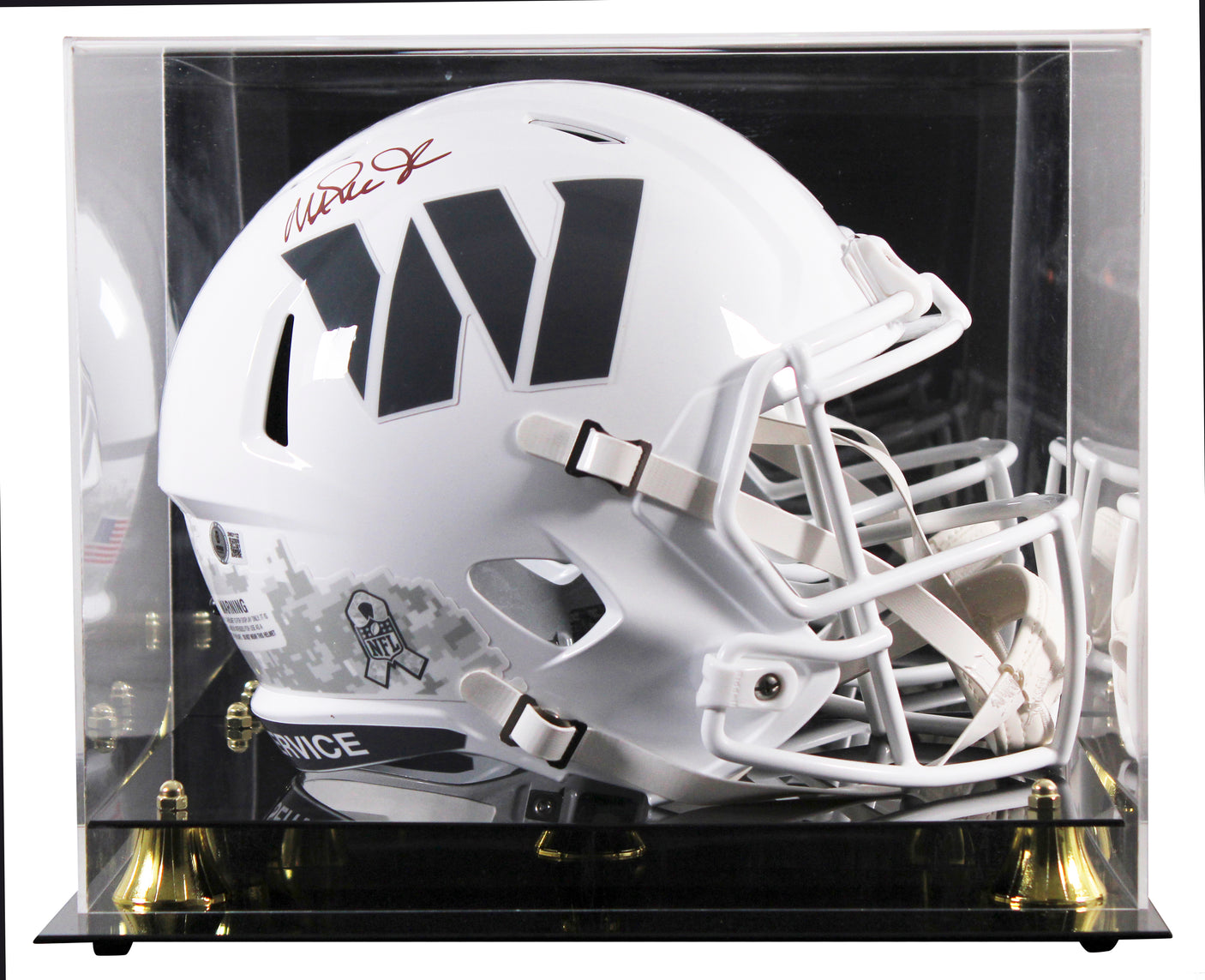 Commanders Magic Johnson Signed STS III F/S Speed Rep Helmet W/ Case BAS Wit 2