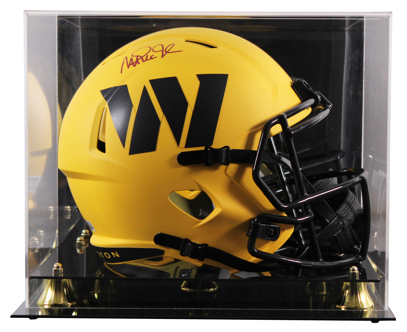 Commanders Magic Johnson Signed Rave Full Size Speed Rep Helmet W/ Case BAS Wit