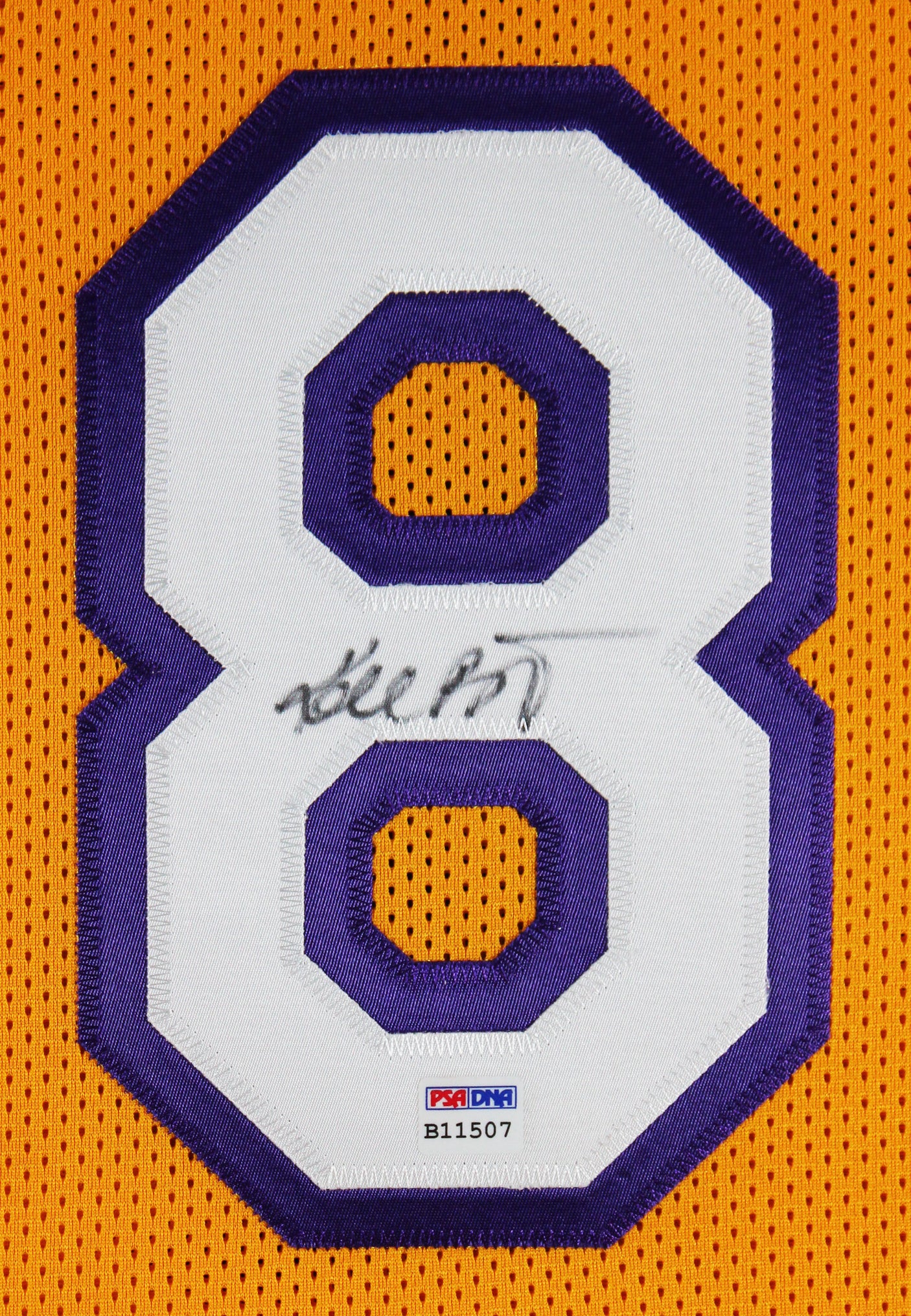Kobe Bryant Signed Yellow Framed Pro Style Jersey w/ Rookie Signature PSA/DNA