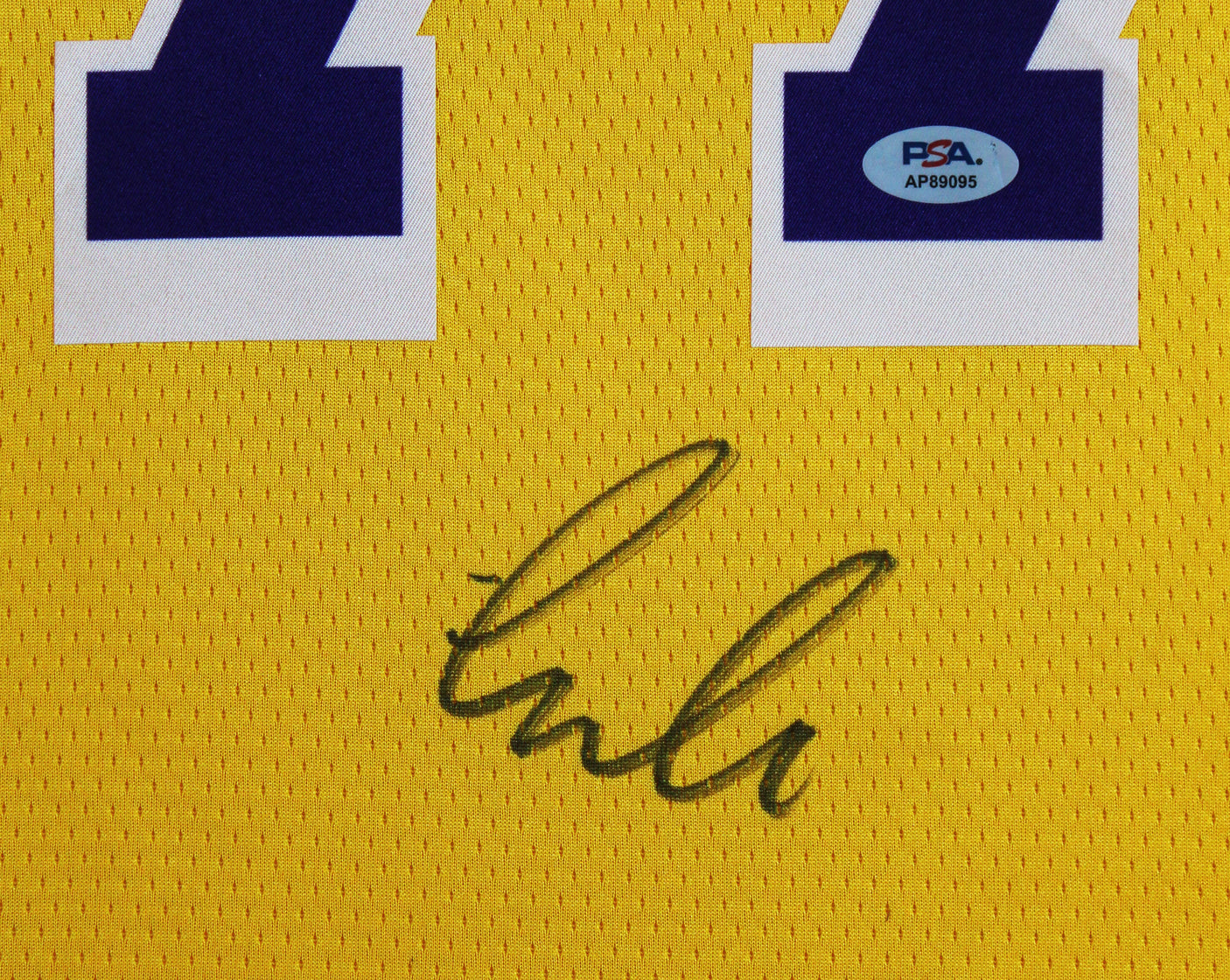 Lakers Luka Doncic Signed Yellow Nike Swingman Framed Jersey PSA/DNA #AP89095