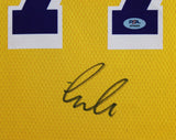 Lakers Luka Doncic Signed Yellow Nike Swingman Framed Jersey PSA/DNA #AP89095