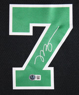 Celtics Jaylen Brown Signed Black Nike Jordan Brand Framed Jersey BAS Witnessed