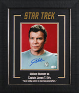 William Shatner Star Trek Authentic Signed 8x10 Framed Photo JSA Wit #WB807406
