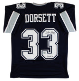 Tony Dorsett "HOF 94" Authentic Signed Navy Pro Style Jersey BAS Witnessed 2