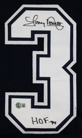 Tony Dorsett "HOF 94" Authentic Signed Navy Pro Style Jersey BAS Witnessed 2
