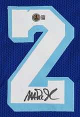 Magic Johnson Authentic Signed Blue Throwback Pro Style Jersey BAS Witnessed 2