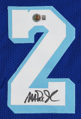 Magic Johnson Authentic Signed Blue Throwback Pro Style Jersey BAS Witnessed 2