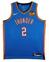 Thunder Shai Gilgeous-Alexander Signed Blue Nike Icon Edition Jersey PSA/DNA