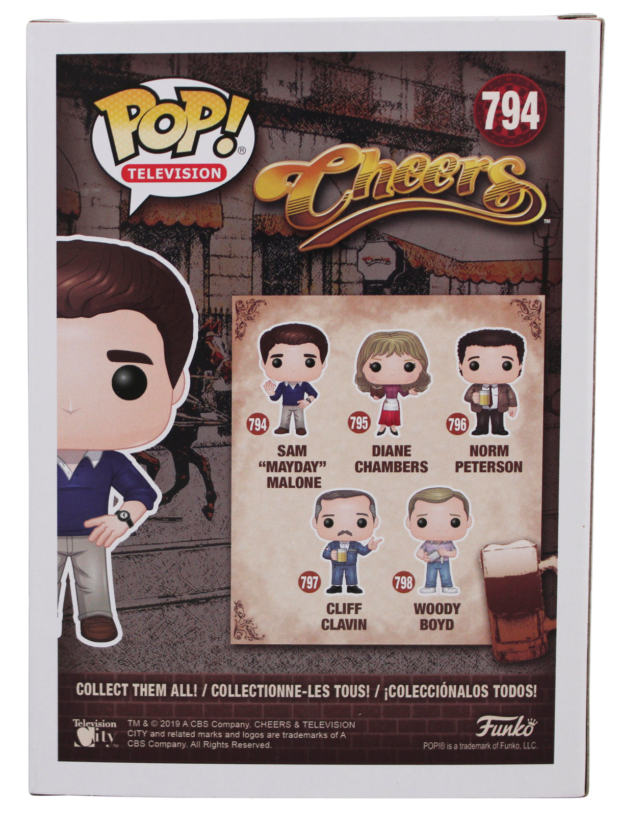 Ted Danson Cheers Signed Sam "Mayday" Malone #794 Funko Pop Vinyl Figure BAS