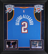 Thunder Shai Gilgeous-Alexander Signed Blue Nike Icon Edition Framed Jersey PSA