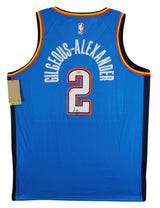 Thunder Shai Gilgeous-Alexander Signed Blue Nike Icon Ed. Jersey PSA #AQ71719