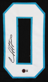 Chuba Hubbard Authentic Signed Black Pro Style Jersey Autographed BAS Witnessed