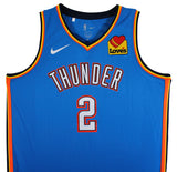 Thunder Shai Gilgeous-Alexander Signed Blue Nike Icon Ed. Jersey PSA #AQ71734