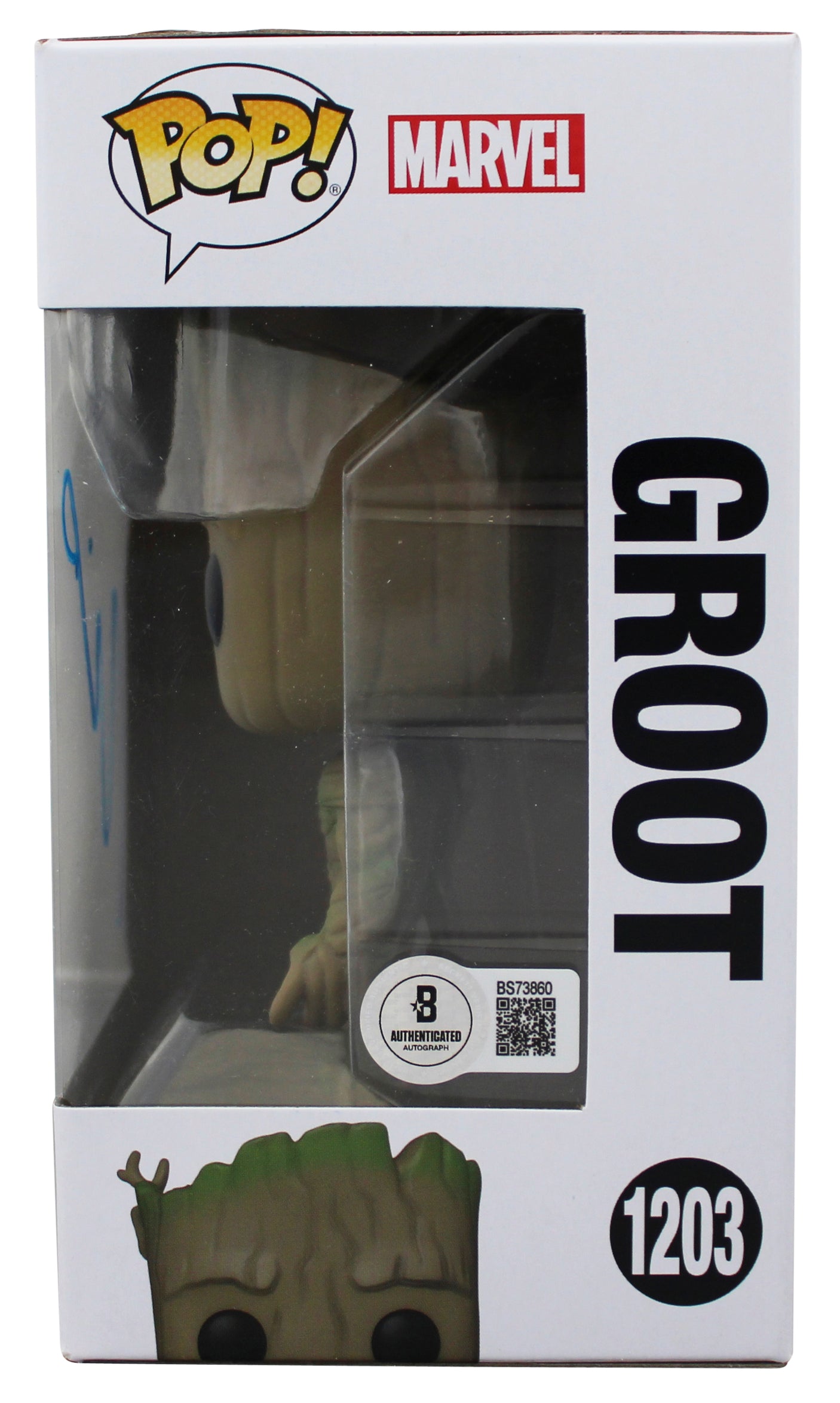 Vin Diesel GOTG Vol. 3 Signed Groot #1203 Funko Pop Vinyl Figure BAS #BS73860