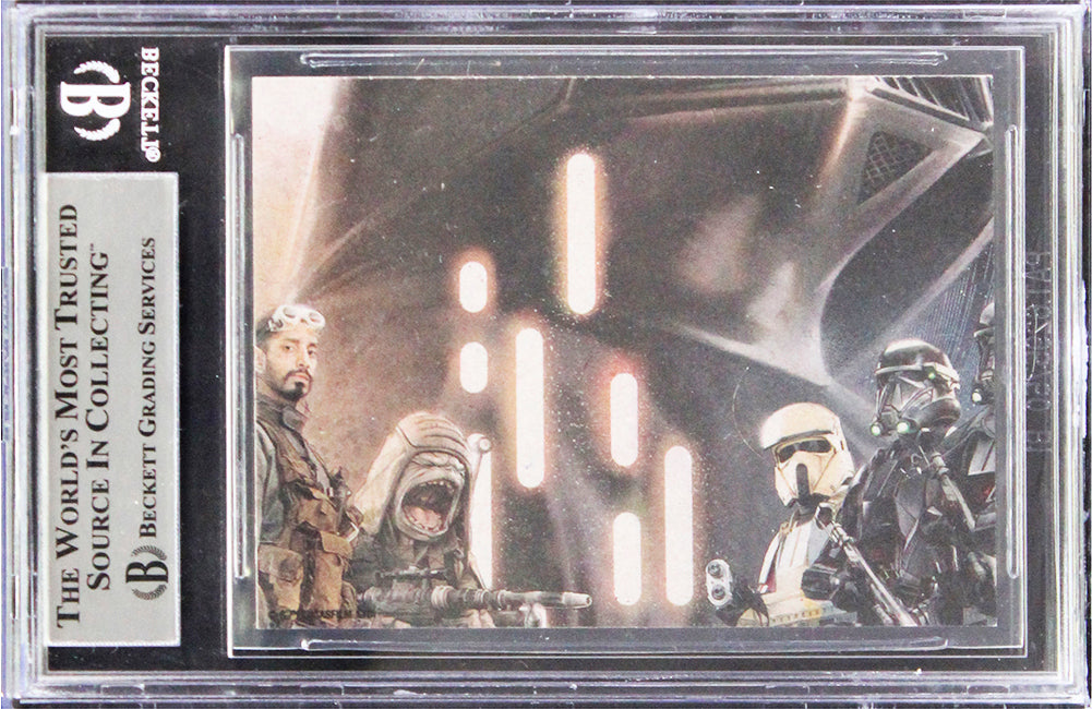 Christopher Scarabosio Signed 2016 Topps Star Wars Rogue One #105 Card BAS Slab
