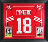 Eddy Pineiro Authentic Signed Red Pro Style Framed Jersey BAS Witnessed