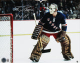 Rangers Eddie Giacomin "HOF 87" Authentic Signed 8x10 Horizontal Photo BAS