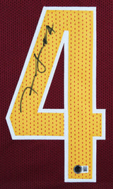 Frankie Luvu Authentic Signed Maroon Pro Style Framed Jersey BAS Witnessed